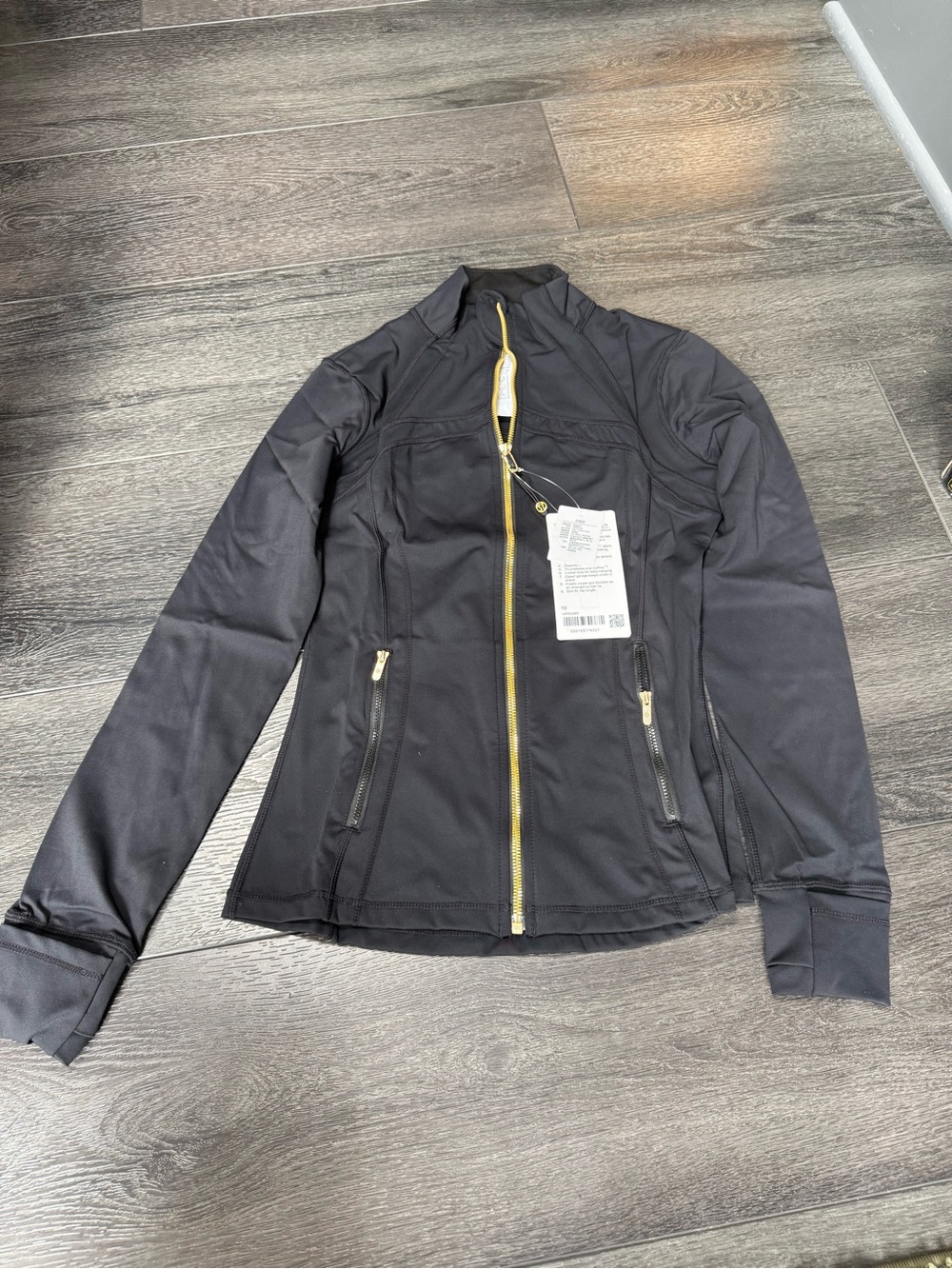 Black Zip-Up Jacket -Size 10